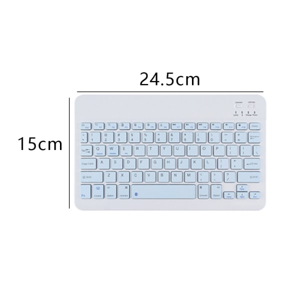 10 tommers ultra-slank oppladbar Bluetooth-tastatur - iOS/Android