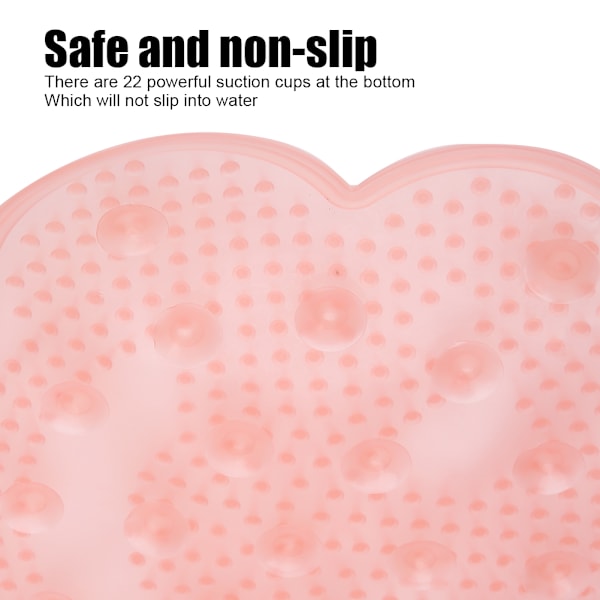2-pack Fotmassagematta Duschtvätt Fotskrubb Halksäker Exfolierande Fotsugkoppar Rosa