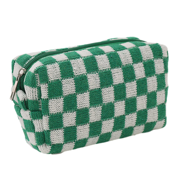 Makeup Bag, Checkered Cosmetic bags, Cute Zipper Travel