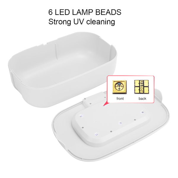 Professionell UV LED-rengöringslåda för nagelkonstverktyg, underkläder, ultraviolett rengöringsenhet, vit