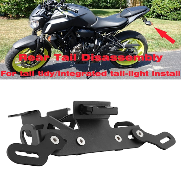 Fender Eliminator Nummerplåtshållare med LED-lampa Passar YAMAHA MT‑07 Tracer MT/FZ‑09 MT/FZ‑10 14‑20