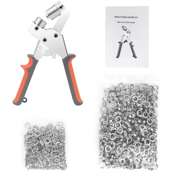 Läderhantverk Stansverktyg Set, Öljettsverktygssats med Magnetisk Fästning, Perfekt för Banners och Tyg