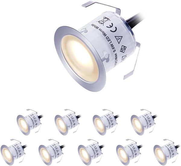 10 kpl LED-terassivalosarja 12V matalajännite vedenpitävä IP67 lämmin