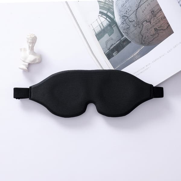 Blå 3D sovemaske i minneskum for menn og kvinner