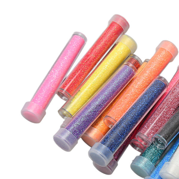 24 st Holografisk Glitter Blandade Färger Säker PET Värmebeständig Ultrafin Glitter för Resin Art Craft Naglar Ansikte Kropp