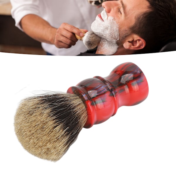 Skäggborste för Män, Bärbar Ergonomisk Mjuk Robust Lätt att Rengöra Skägg Barberborste för Hemmet Frisörsalong