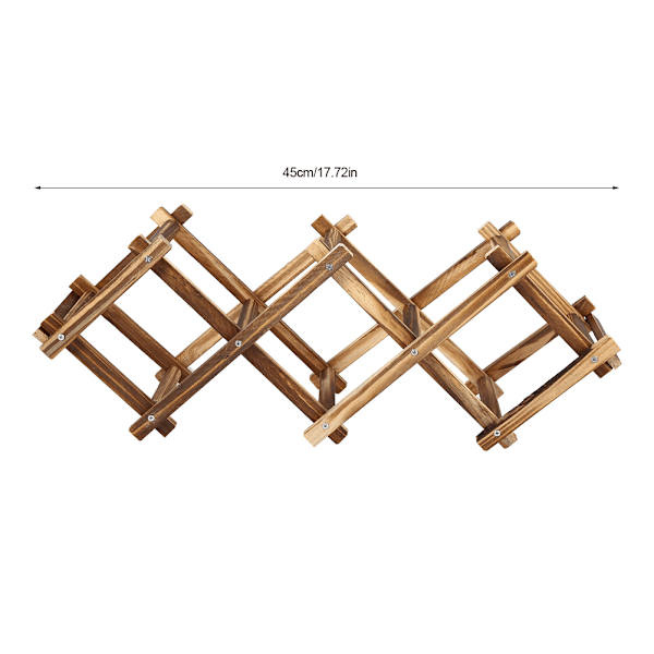 Klassisk Trævinreol Flaskeholder Opbevaring Hjemmebar Ornament Display Hylde Til 5 Flasker