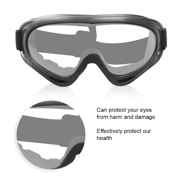 Impact Resistant Outdoor Cycling Skiing Protective Safety Glasses Windproof Goggle Tactics EquipmentTransparent Lens