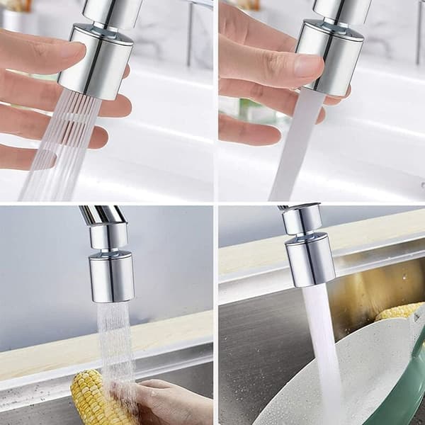 Universell Tilpasning Kranlufter, Slitesterk Solid Messing Gir Sikker Ytelse, Vannspraymodus Justeres Etter Dine Behov