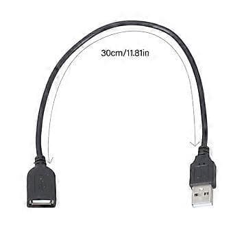 30 cm langt USB 2.0 han til hun forlængerkabel strømledning til computer TV oplader elektronisk enhedsforbindelse