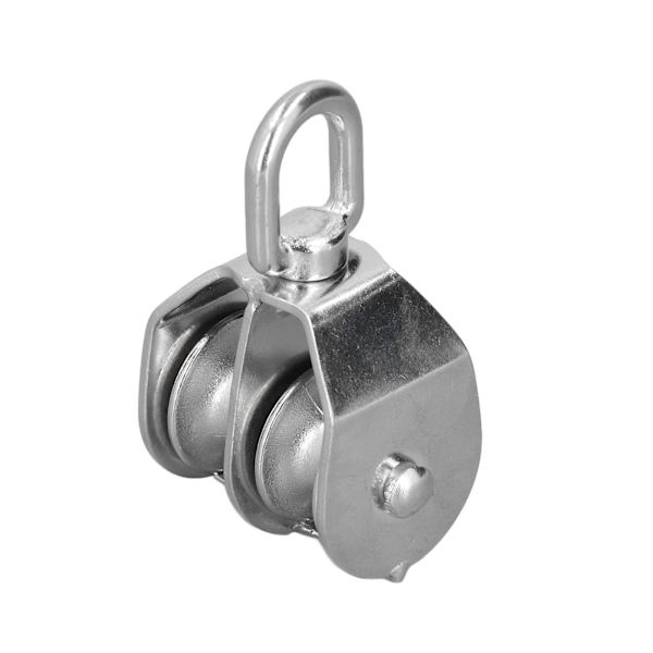 32mm/1,3 tommer Marine Trinse Dobbelt Hjul Rulle 250kg Belastning 304 Rustfrit Stål til Yachter Speedbåde