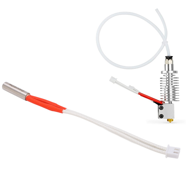 5 stk Varmepatron 3D Printer Opgradering til Ekstruder Hotend 40W 100K Termistor Opvarmningsstang DC24V (110mm Kabellængde)
