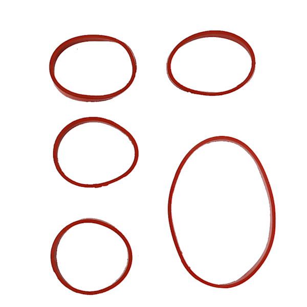 4x22mm Moottorin pyörreventtiilien poistotiivisteet kumitiivisteillä Sopii E46 320d/318d (Punainen)
