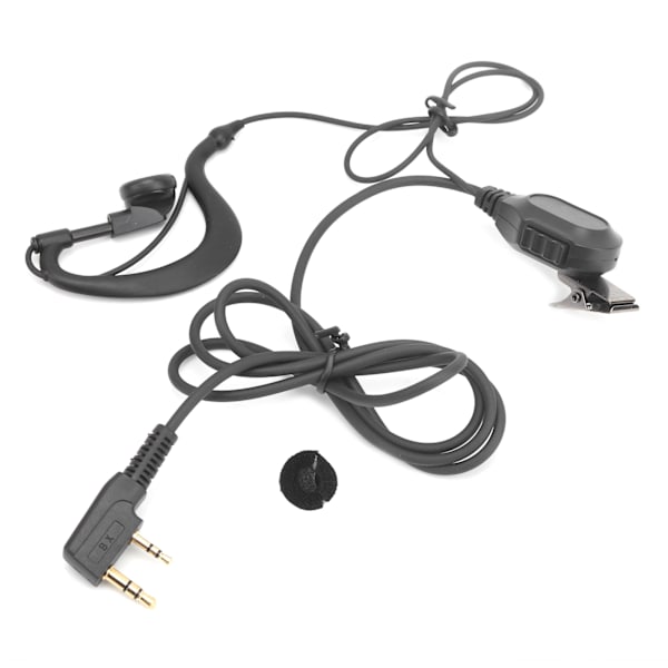 145cm/57in Walkie Talkie Headset Hörlurar Svart Elektroniska Tillbehör för Kenwood TK / TH-serien
