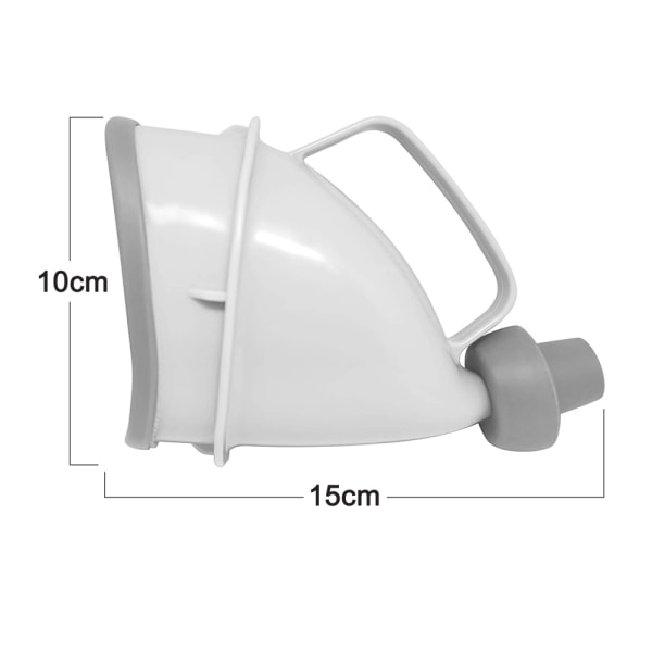 Unisex Potty Pee Funnel Gjenbrukbar Voksen Nødsituasjon Urinal Enhet Bærbar Mann Kvinne Toalett for Bil, Camping, Reiser, Utendørsaktiviteter, Fotturer