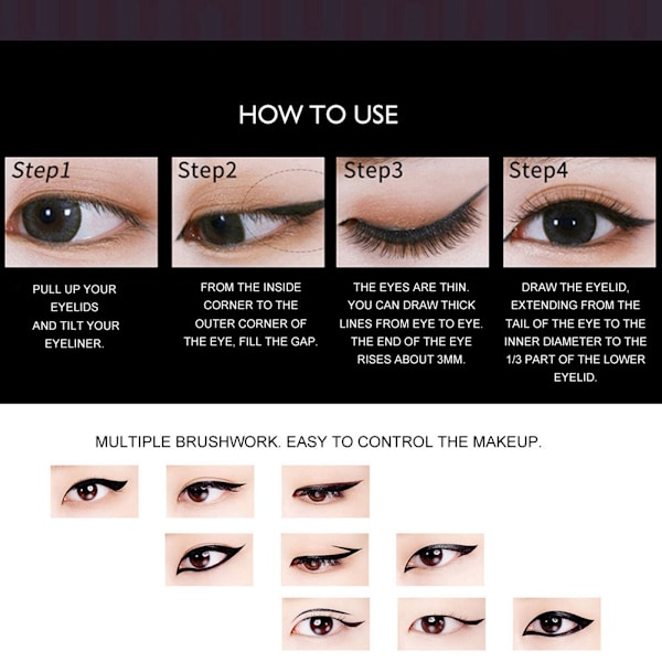 Vanntett, langvarig eyelinerpenn - øyemakeup-verktøy