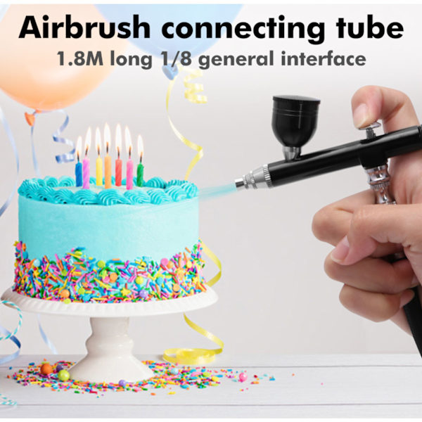 PU Airbrush Luftslange med 1/8 tommer Fitting Farvemaling Sprøjtepistol Slange Udskiftning 1,8 Meter