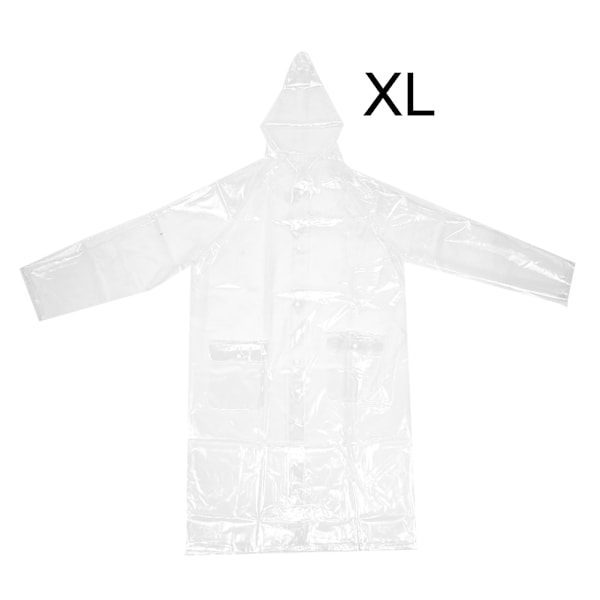 Eko-vänlig Fashionabel Vuxen Regnrock Tjock Transparent Regnrock Dagligt Tillbehör XL