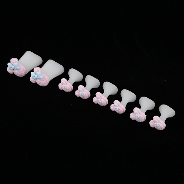 8 st/set Silikon Tåseparator Pedikyr Målnings DIY Dekorationer Separator Nagelkonst Verktyg #1