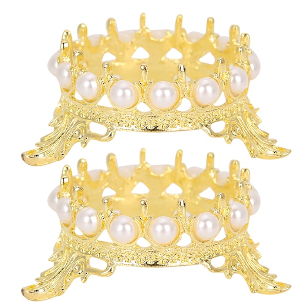 Neglepenholder Negle Retro Præget Krone Penholder Lysbehandling Pen Opbevaringsstativ 2stk Guld