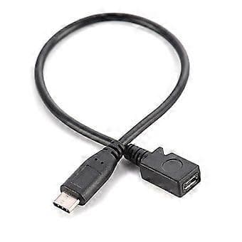 USB TypeC til Micro USB-kabel, UsbC hann til MicroUSB hunn adapterkonverter for bærbare enheter ladekabel