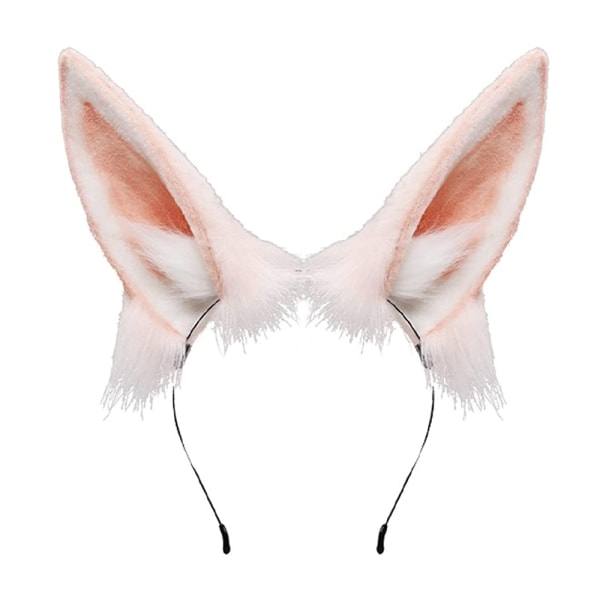 Fox Rabbit Bunny Ears Pannband Hårband Hårbåge Halloween Kostnad pink