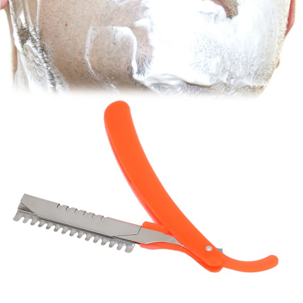 Foldet Straight Razor Manuel Retro Straight Edge Barberkniv Uden Klinge Til Mænd