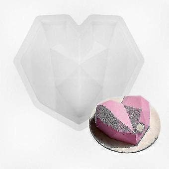 Silikoneforme i 3D Hjerteform til Bagning af Mousse og Desserter - Fødevaregodkendt Kvalitet