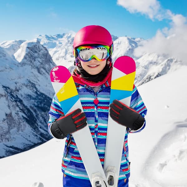 Vinterhansker for barn, snø og ski, kalde værforhold, ungdomshansker for ski