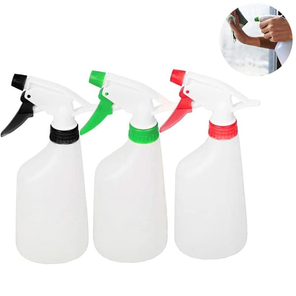 Polypropylen Sprayflaskor, Säkra Och Droppfria 500ml Justerbart Munstycke för Olika Användningsområden Inklusive Växter, Trädgård, Hår (3st)