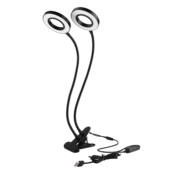 USB LED Kasvilampun Kasvatusvalo Kaksoispää Dimmable Clip Kasvilampun