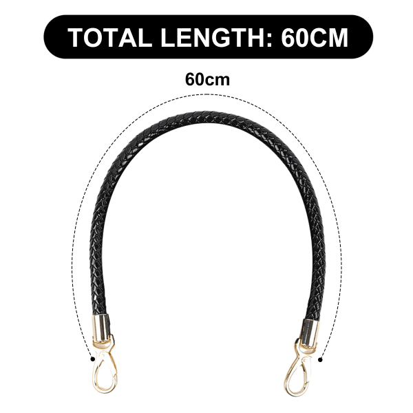 2 pcs 60cm Replacement Braided Purse Straps Leather Handbag Hand