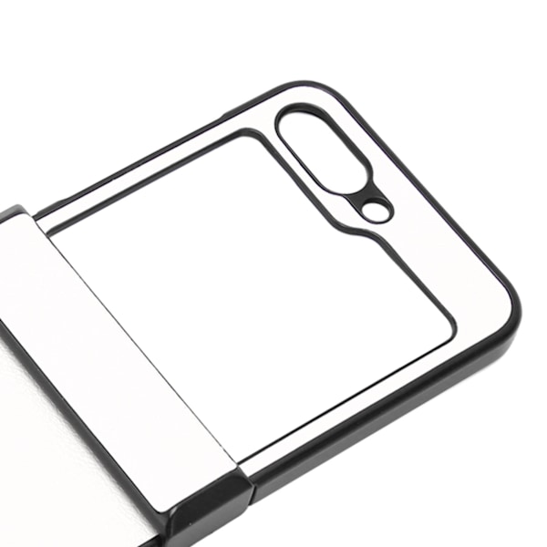 Litchimönstrat Mobiltelefonfodral i Syntetiskt Läder Vikbar Skärm Mobiltelefon Skyddsfodral för Galaxy Z Flip 5 Fodral Vit