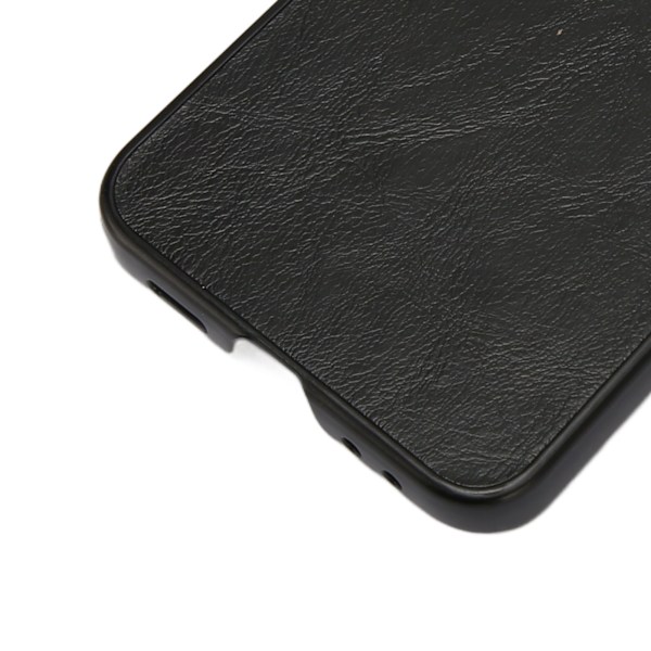 Vikbar Skärm Telefon Skyddande Läderfodral Anti-Rep Fallskydd Mobiltelefonfodral för Galaxy Z Flip 5 Svart Läderstruktur