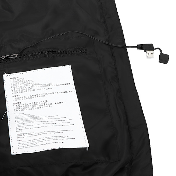 Ståkrave Ærmeløs Vest Bag Intelligent Elektrisk Opvarmning Varmt Jakke (XXXL)