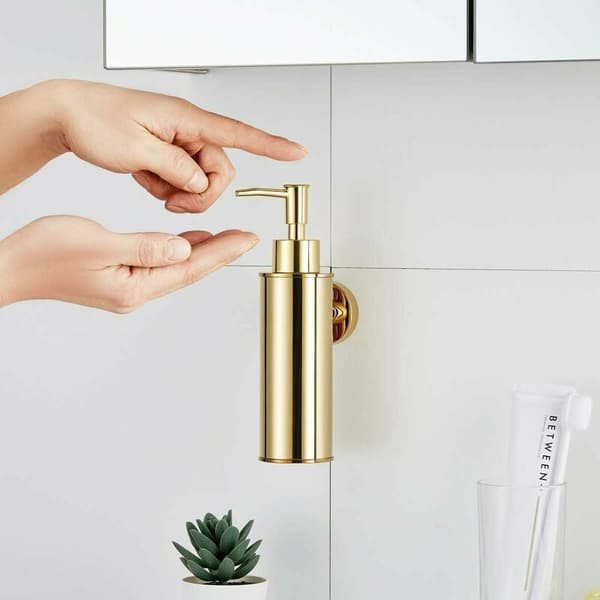 Elegant Guld Køkken Sæbedispenser, Rustfri Stål Badeværelse Sæbedispenser Til Flere Lokationer, Mat Sort Finish Tilføjer Moderne Stil