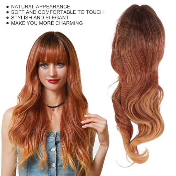 Kvinnors Syntetisk Peruk Halloween Jul Cosplay Fest Mode Elegant Gradient Lång Peruk
