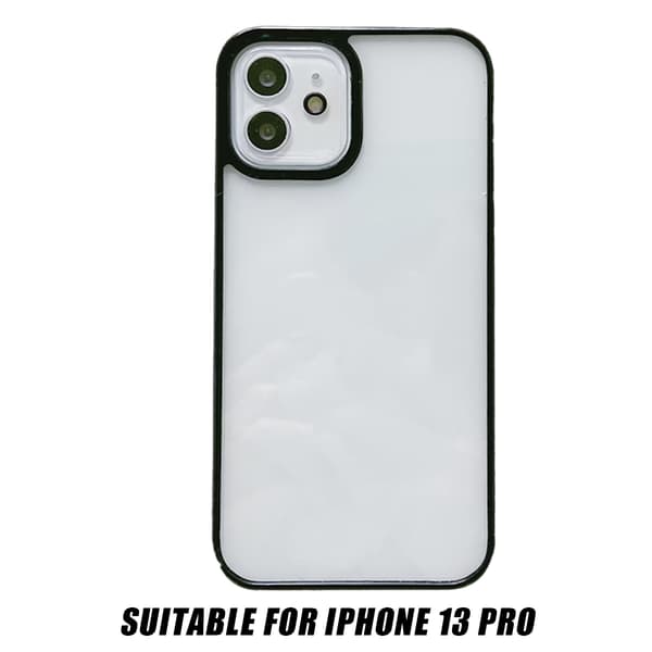 iPhone-puskurikotelo - Läpinäkyvä, musta väri iPhone 13 Prolle