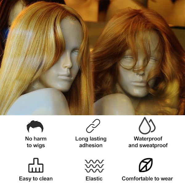 Clear Skin Safe Lace Wig Tape, Osynlig Vattentät Stark Tejp för Peruker, Hårförlängningar och Hårdelar, 36 Stycken
