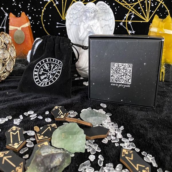 Tarotkort Nordiske Rune Træsæt Meditation Divination Rune Håndlavet Rune Sten Kort Sæt
