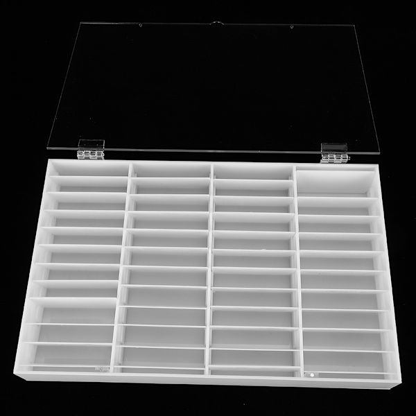 44 Rudes Neglekunst Tip Display Case Falske Negletips Opbevaringsboks Akryl Manicure Tilbehør