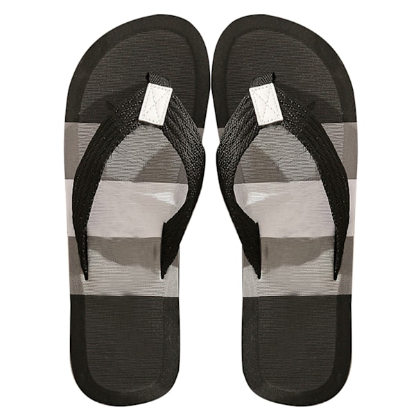 Menn Flip Flops Hurtig Tørkende Pustende Sklisikre Myke EVA Ergonomiske Strand Thong Sandaler Svart 41