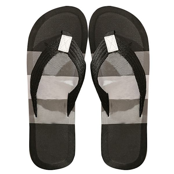 Miesten Flip Flopit - Nopeasti Kuivuva, Hengittävä, Liukumaton, Pehmeä EVA, Ergonomiset Rantaläppäri-Sandaalit, Musta 41
