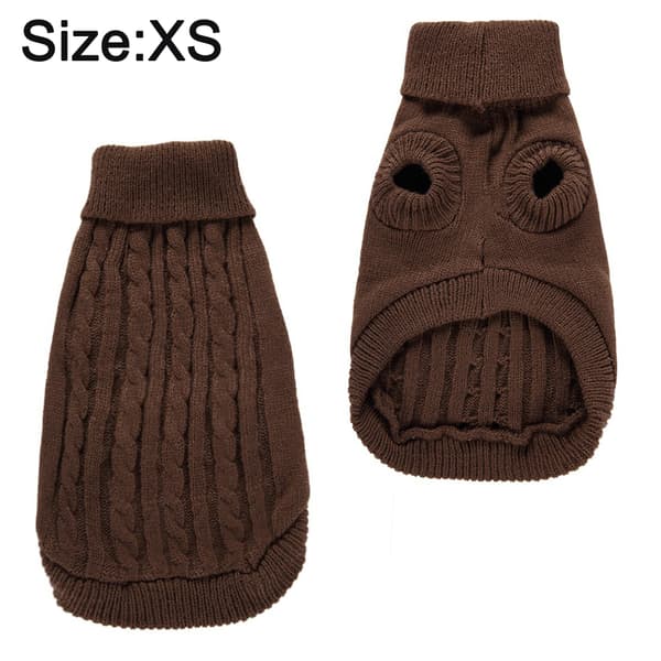 Kæledyrs vinter sweater Solid hundesweater Kæledyrsbipod xs