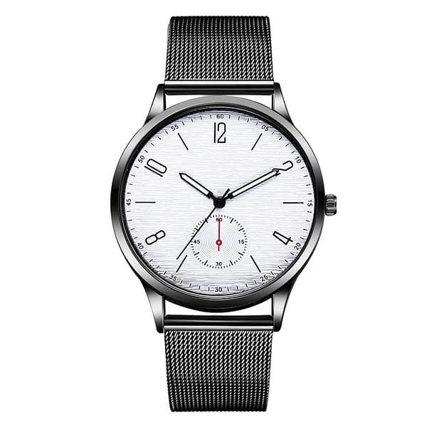Ledig Mode Herr Enkel Legering Urtavla Kvarts Armbandsur (Silver)