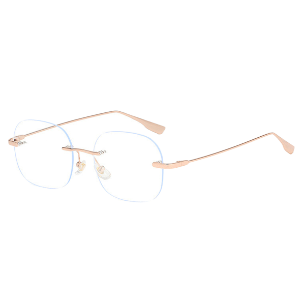 Rammeløse polygonale mode enkle anti-blå briller, lavet af PC