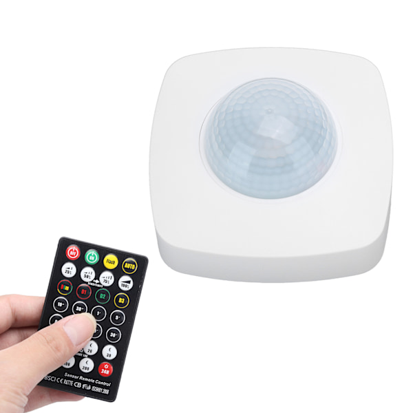 Infraröd Sensor Människokroppsavkänningsbrytare Detektor med Fjärrkontroll 220‑240V/AC