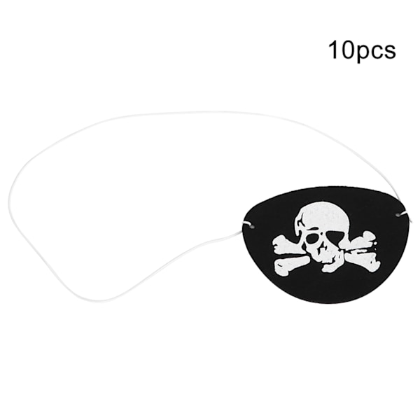 10 st/påse Halloween Pirat Ögonlapp Kostymer Dödskalle Ögonskydd Cover Mask Piratfest Tillbehör