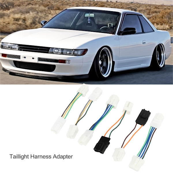 6 stk. Baglygte Adapter Kabeltræng Højtydende Plug and Play til 240SX PnP S13 Kouki 1989‑1993