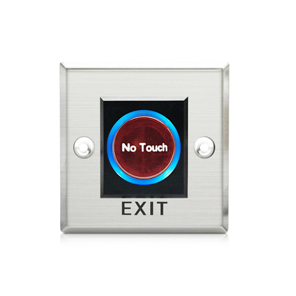 Dør Infrarød Sensor Switch Berøringsfri NO NC COM til Adgangskontrolsystemer Port 12V 86x86mm